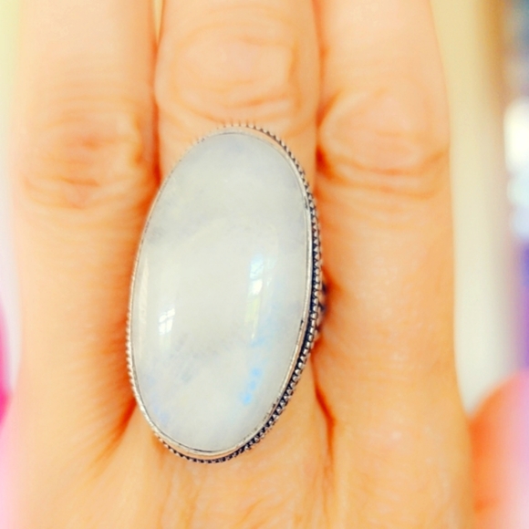 Jewelry - High Vintage Setting Rainbow Moonstone Gemstone Ring